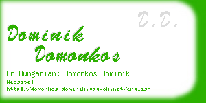 dominik domonkos business card